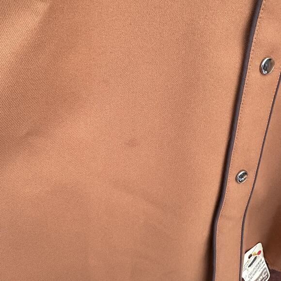 RARE NWT H Bar C El Dorado Western Shirt Men’s S 14½” Copper Brown Embroidered - Picture 13 of 13